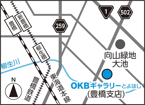 OKBギャラリーとよはし地図