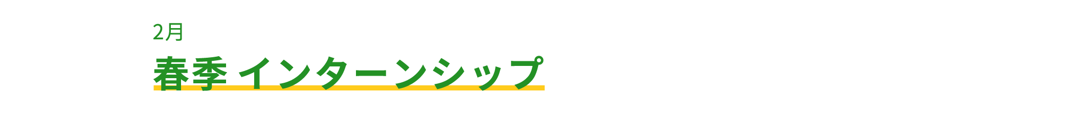 春季 インターンシップ