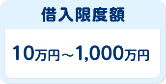 借⼊金額10万円〜1,000万円